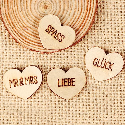 COLOFALLA 100 Stk Hochzeit Tischdeko Holz 2.5cm Herzen Streudeko Konfetti Holzherzen Mr & Mrs Deko Hochzeitsdeko Vintage DIY Basteln Deko für Verlobung Geschenke COLOFALLA 100 Stk Hochzeit Tischdeko Holz 2.5cm Herzen Streudeko Konfetti Holzherzen Mr & Mrs Deko Hochzeitsdeko Vintage DIY Basteln Deko für Verlobung Geschenke von COLOFALLA