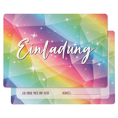 COLOFALLA 12 Stk. Einladungskarten Kindergeburtstag Mädchen A6 Einladungskarten Regenbogen Sterne Einladung Karte Geburtstag Einschulung für Mädchen Kinder Junge COLOFALLA 12 Stk. Einladungskarten Kindergeburtstag Mädchen A6 Einladungskarten Regenbogen Sterne Einladung Karte Geburtstag Einschulung für Mädchen Kinder Junge von COLOFALLA