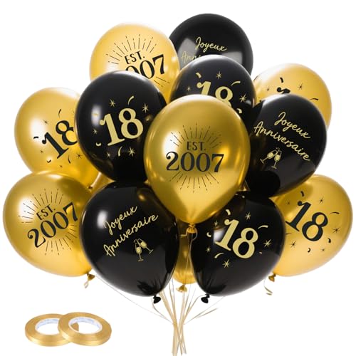 COLOFALLA 24 Stücke 18 Geburtstag Luftballons auf Französisch Geburtstag Deko Ballons aus Latax COLOFALLA 24 Stücke 18 Geburtstag Luftballons auf Französisch Geburtstag Deko Ballons aus Latax von COLOFALLA