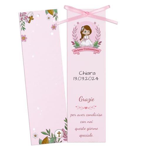 COLOFALLA 30Pcs Kommunion Tischkarten Kommunion Lesezeichen Kommunion Geschrieben Italienische Kommunion Geschenketiketten Erstkommunion Dekorationen Zeremonie Bankette Kommunion Danksagungsfeier (b) von COLOFALLA