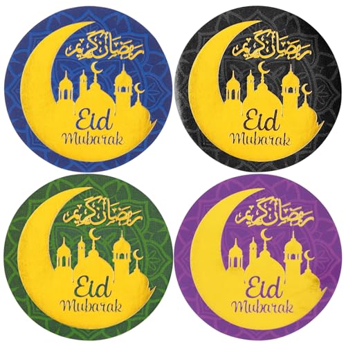 COLOFALLA 60pcs Ramadan Aufkleber DIY Ramadan Dekoration Ramadan Stickers Eid Mubarak Muslim Deko Ramadan Geschenkboxen Karte Scrapbooking zum Basteln (A) von COLOFALLA
