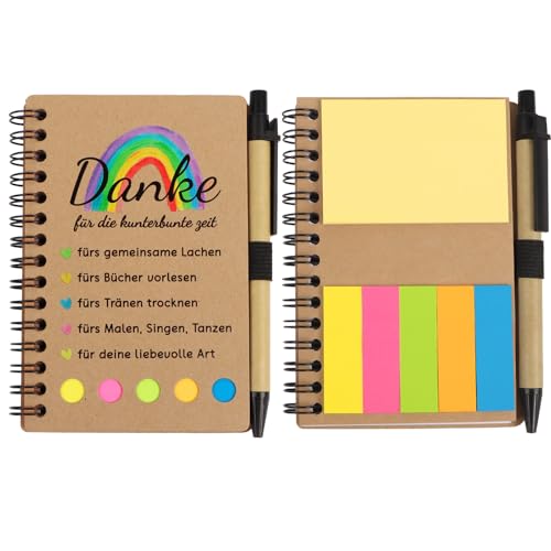 COLOFALLA 136 Blätter Lehrer Geschenke Lehrer Notizbuch Geschenk für Lehrerin Danke Geschenke für Lehrer Abschiedsgeschenke Lehrer Notizblock mit Etiketten von COLOFALLA