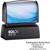 COLOP Textstempel, individualisierbar EOS 20 selbstfärbend blau, schwarz, rot ohne Logo von COLOP