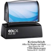 COLOP Textstempel, individualisierbar EOS 30 selbstfärbend blau, schwarz, rot ohne Logo von COLOP