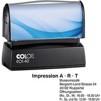 COLOP Textstempel, individualisierbar EOS 40 selbstfärbend blau, schwarz, rot ohne Logo von COLOP