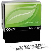 COLOP Textstempel, individualisierbar Printer 40 Green Line selbstfärbend schwarz mit Logo von COLOP