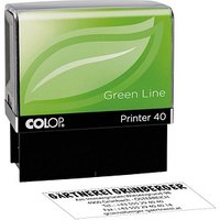 COLOP Textstempel, individualisierbar Printer 40 Green Line selbstfärbend schwarz ohne Logo von COLOP