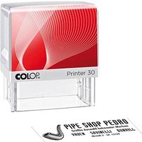 COLOP Textstempel, individualisierbar Printer 30 selbstfärbend schwarz mit Logo von COLOP
