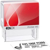 COLOP Textstempel, individualisierbar Printer 40 selbstfärbend schwarz mit Logo von COLOP
