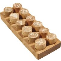 12 COLOP Woodies Motivstempel-Set Mix 3,0 x 3,0 cm von COLOP