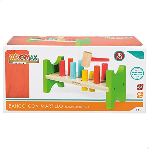 Colorbaby Klopf-Spielzeug mit Hammer und Stäben aus Holz (40999) von WOOMAX