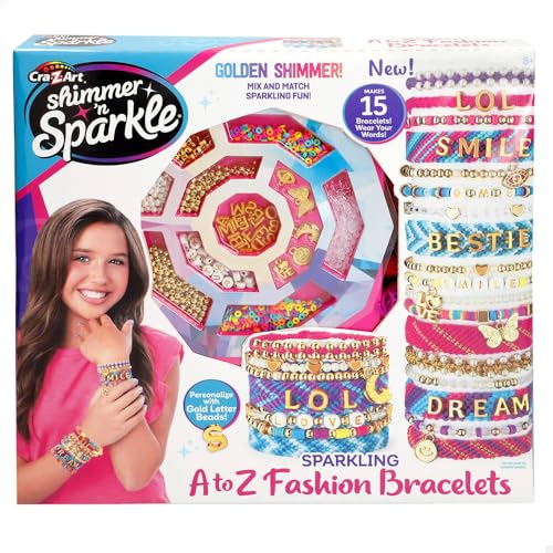ColorBaby 47914 Shimmer N Sparkle Set zur Herstellung von Armbändern, inklusive Strassperlen, Heishi-Perlen, Alphabet, Perlen, bunte Fäden, Spielzeug für Mädchen, Geschenke für Mädchen 8 Jahre ColorBaby 47914 Shimmer N Sparkle Set zur Herstellung von Armbändern, inklusive Strassperlen, Heishi-Perlen, Alphabet, Perlen, bunte Fäden, Spielzeug für Mädchen, Geschenke für Mädchen 8 Jahre von COLORBABY