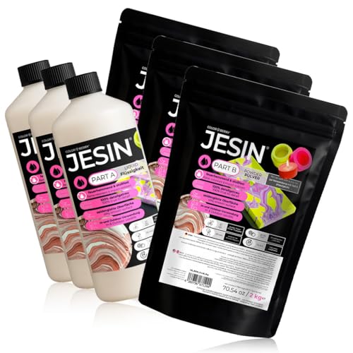 COLORBERRY JESIN 9kg Set - Gießpulver weiß Alternative aus 6kg Pulver & 3kg Gießmasse - Ersatz für Bastelbeton, Reliefgießpulver weiß, Resin & Gießbeton - Für Schmuckherstellung, Kunstwerke Gießharz COLORBERRY JESIN 9kg Set - Gießpulver weiß Alternative aus 6kg Pulver & 3kg Gießmasse - Ersatz für Bastelbeton, Reliefgießpulver weiß, Resin & Gießbeton - Für Schmuckherstellung, Kunstwerke Gießharz von COLORBERRY