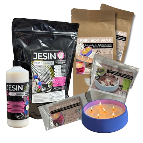 DIY KERZEN STARTER SET - 3 große Kerzenschalen incl. Wachs und Dochte von COLORBERRY
