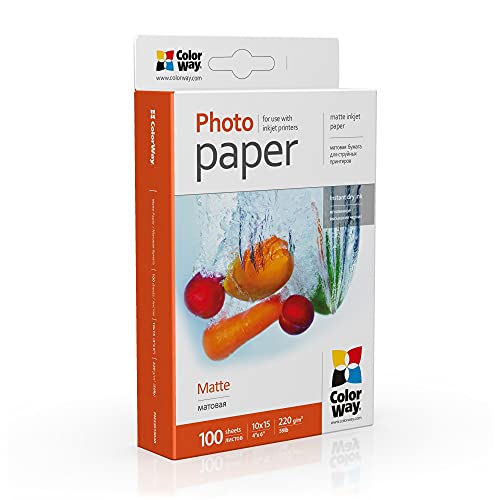 ColorWay Fotopapier Premium Matt, 10x15 cm, 220g/m², 100 Blatt ColorWay Fotopapier Premium Matt, 10x15 cm, 220g/m², 100 Blatt von COLORWAY