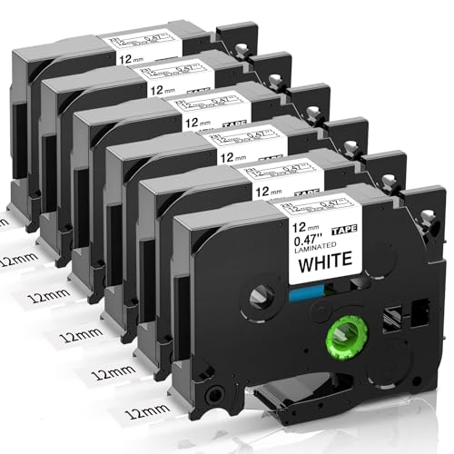 COLORWING Kompatibel für Brother P touch Bänder 12mm TZe-231 TZe Tz Tape Laminiert Schriftband für Brother Ptouch H105 H110 PT-E110 PT-1000 D400 D600 Cube Beschriftungsgerät, schwarz auf weiß 6x COLORWING Kompatibel für Brother P touch Bänder 12mm TZe-231 TZe Tz Tape Laminiert Schriftband für Brother Ptouch H105 H110 PT-E110 PT-1000 D400 D600 Cube Beschriftungsgerät, schwarz auf weiß 6x von COLORWING