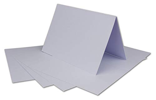 100 DIN A6 Faltkarten Flieder (Lila) - Karten zum selbstgestalten 14,8 x 21 cm - Klappkarten mit 160 g/m² - Colours-4-you von Glüxx Agent von COLOURS 4-YOU by Glüxx-Agent