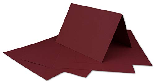 200 DIN A6 Faltkarten Dunkelrot - Karten zum Selbstgestalten 14,8 x 21 cm - Klappkarten mit 160 g/m² - Colours-4-you von Glüxx Agent von COLOURS 4-YOU by Glüxx-Agent