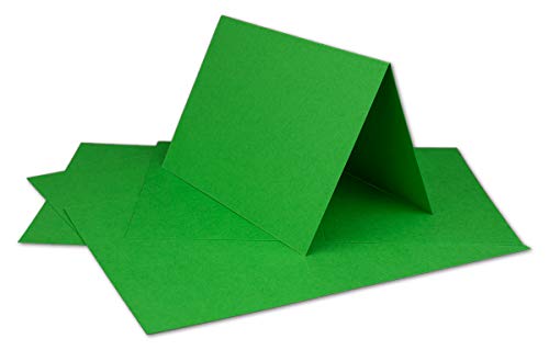 25 DIN A6 Faltkarten Grün - Karten zum selbstgestalten 14,8 x 21 cm - Klappkarten mit 160 g/m² - Colours-4-you von Glüxx Agent von COLOURS 4-YOU by Glüxx-Agent