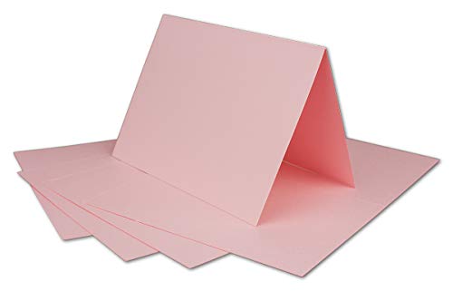 25 DIN A6 Faltkarten Rosa - Karten zum Selbstgestalten 14,8 x 21 cm - Klappkarten mit 160 g/m² - Colours-4-you von Glüxx Agent von COLOURS 4-YOU by Glüxx-Agent