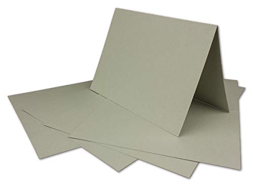 25 DIN A6 Faltkarten Schiefergrau - Karten zum selbstgestalten 14,8 x 21 cm - Klappkarten mit 160 g/m² - Colours-4-you von Glüxx Agent von COLOURS 4-YOU by Glüxx-Agent