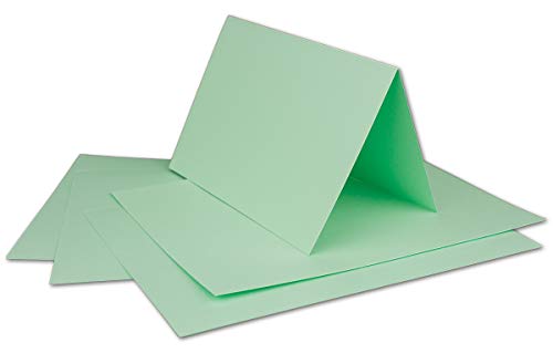 50 DIN A6 Faltkarten Mintgrün - Karten zum Selbstgestalten 14,8 x 21 cm - Klappkarten mit 160 g/m² - Colours-4-you von Glüxx Agent von COLOURS 4-YOU by Glüxx-Agent