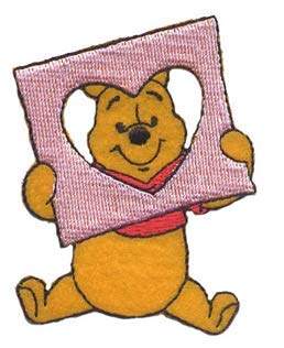 COMERCIAL MERCERA MORAN, SL Winnie Puuh Aufnäher für Kleidung - 1 Stück, Runde, Cartoon, Vintage, Gelb, Iron-On Patch von COMERCIAL MERCERA MORAN, SL