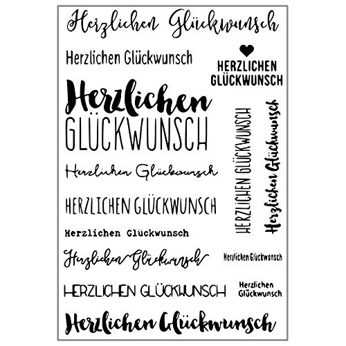 COMEYER Deutsche Silikon-Stempel, transparent, zum Basteln, für Sammelalben, Prägungen, Alben, Dekorationen, Bastelarbeiten von COMEYER