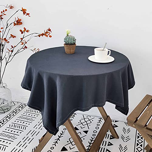 COMFEELING Kleine quadratische Tischdecke, Baumwoll-Leinen-Tischdecke für Kaffee, Tee, Seite, Ende, Nachttisch, kleine Esstischabdeckung, waschbar, rustikaler Bauernhaus-Stil (Marineblau, 91,4 x 91,4 COMFEELING Kleine quadratische Tischdecke, Baumwoll-Leinen-Tischdecke für Kaffee, Tee, Seite, Ende, Nachttisch, kleine Esstischabdeckung, waschbar, rustikaler Bauernhaus-Stil (Marineblau, 91,4 x 91,4 von COMFEELING