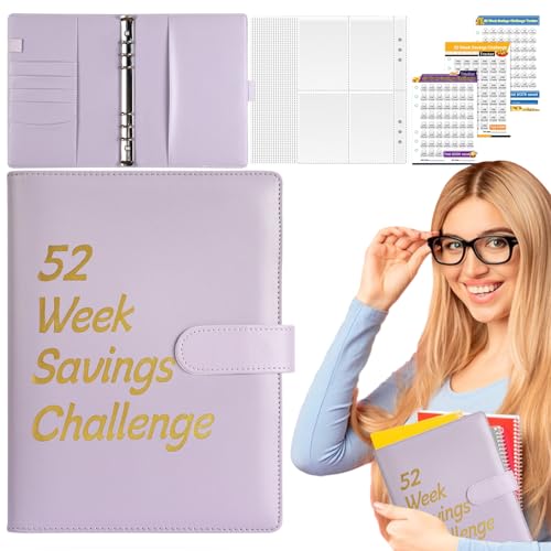 52 Wochen Sparing Herausforderungsmappe, Umschlag-Herausforderungsmappe, einfache Einsparung Budget Buchordner Portable A5 Header Budgetplaner Geldorganisator Wasserdichte Sparpuppe 52 Wochen Sparing Herausforderungsmappe, Umschlag-Herausforderungsmappe, einfache Einsparung Budget Buchordner Portable A5 Header Budgetplaner Geldorganisator Wasserdichte Sparpuppe von COMFOLIVING