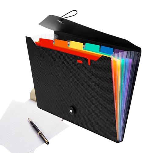 Fächermappe, bunte Fächermappe mit Griff, mit mehreren Taschen, multifunktional, Akkordean-Datei für Quittungen, Briefe, Karten, Rechnungen und Papiere Fächermappe, bunte Fächermappe mit Griff, mit mehreren Taschen, multifunktional, Akkordean-Datei für Quittungen, Briefe, Karten, Rechnungen und Papiere von COMFOLIVING