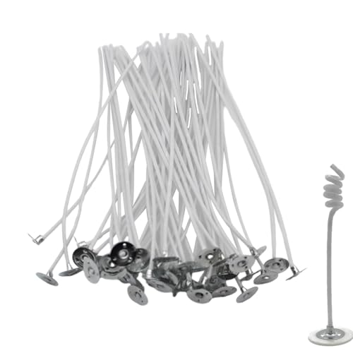 Kerzendochte – 50 Stück vorgewachste Kerzendochte Set | Basteln Baumwolldochte | Soja-Kerzendocht-Set | Kerzenherstellungszubehör für Duftkerzen Kerzendochte – 50 Stück vorgewachste Kerzendochte Set | Basteln Baumwolldochte | Soja-Kerzendocht-Set | Kerzenherstellungszubehör für Duftkerzen von COMFOLIVING