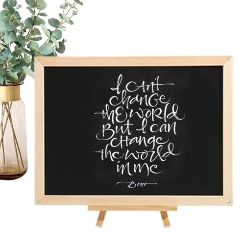 Sandwich Board – Mini-Kreidetafel-Schilder, magnetische Schreibtafel für Nachrichten, Rahmen, Kreidetafel, doppelseitig, mit Radiergummi, für den Außenbereich, Holz, Sandwich-Werbetafel, Schilder für Sandwich Board – Mini-Kreidetafel-Schilder, magnetische Schreibtafel für Nachrichten, Rahmen, Kreidetafel, doppelseitig, mit Radiergummi, für den Außenbereich, Holz, Sandwich-Werbetafel, Schilder für von COMFOLIVING