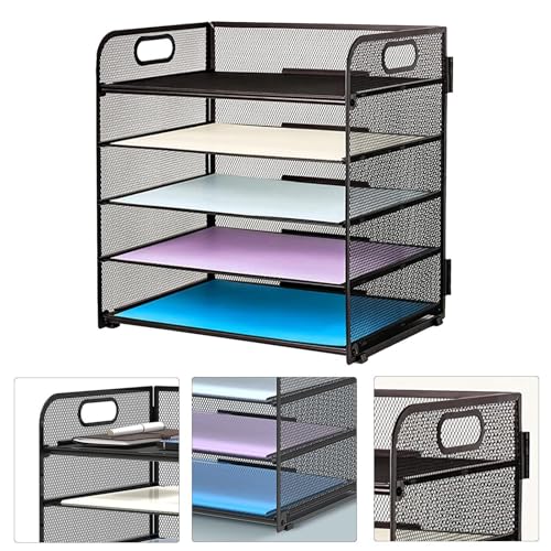 Schreibtisch-Organizer, 5-stöckige Netz-Briefablage, kompakter Metall-Schreibtisch-Ordner, stabiler Büro-Desktop-Dokumentenablage, Sammlungs-Schreibtischablage für Zuhause und Büro, Dokumentenpapier Schreibtisch-Organizer, 5-stöckige Netz-Briefablage, kompakter Metall-Schreibtisch-Ordner, stabiler Büro-Desktop-Dokumentenablage, Sammlungs-Schreibtischablage für Zuhause und Büro, Dokumentenpapier von COMFOLIVING