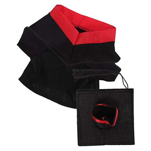 COMNESTBI 1 Satz Abschlussanzugsspielzeug Abschluss Ihr Kindergartenabschluss kleiden puppenkleidung Puppen Kleidung Puppenanzug Abschlusskappe und -Kleid für Plüschpuppen Stoff Black von COMNESTBI