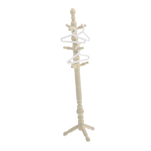 COMNESTBI 1 Satz Kleiderregal Ornamente Miniaturen Schlafzimmerdekor Dekoration Retro Styles Puppen Kleidung kleiderständer Miniatur-Puppenstubenmöbel und Zubehör Puppenkleiderbügel Abs von COMNESTBI