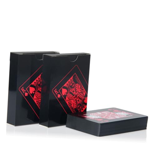 COMNESTBI 1 Satz Wasserdichtes PVC Pokerkarten Set Kreative Spielkarten Wiederverwendbares Zubehör mit Pappbox Rot COMNESTBI 1 Satz Wasserdichtes PVC Pokerkarten Set Kreative Spielkarten Wiederverwendbares Zubehör mit Pappbox Rot von COMNESTBI