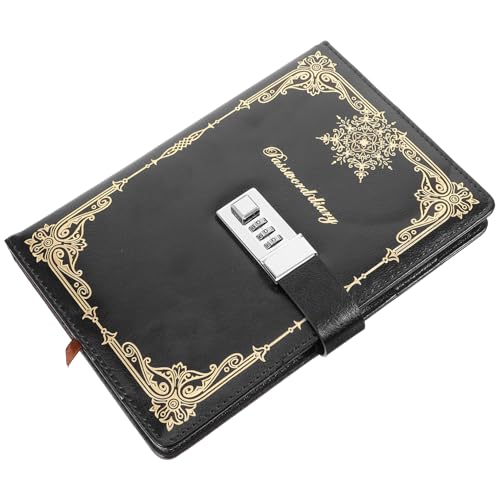 COMNESTBI 1 Stück Vintage PU Cover Notizbuch mit Code Lock Stilvolles Tagebuch für Reisen Journal und Notizen Einzigartiges Design Perfektes für Freunde und Familie Schwarz COMNESTBI 1 Stück Vintage PU Cover Notizbuch mit Code Lock Stilvolles Tagebuch für Reisen Journal und Notizen Einzigartiges Design Perfektes für Freunde und Familie Schwarz von COMNESTBI