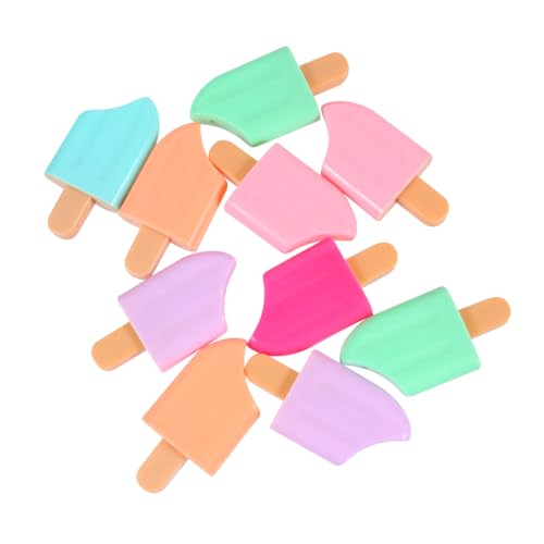 COMNESTBI 10 Stück Marker Pens Highlighter mit Eisstiel Design für Schule und Büro Leuchtende Einfaches Markieren und Zeichnen kein Auslaufen Schreibwerkzeuge für Erwachsene von COMNESTBI