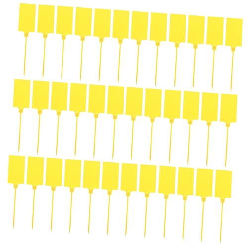 COMNESTBI 100 Stück Anhänger Zum Aufhängen Versand Schlüsselanhänger Mit Etiketten Kabel Klebeetiketten Stichworte Etikettierungs -tags Leere Beschriftungsschilder Das Etikett Yellow Pp von COMNESTBI