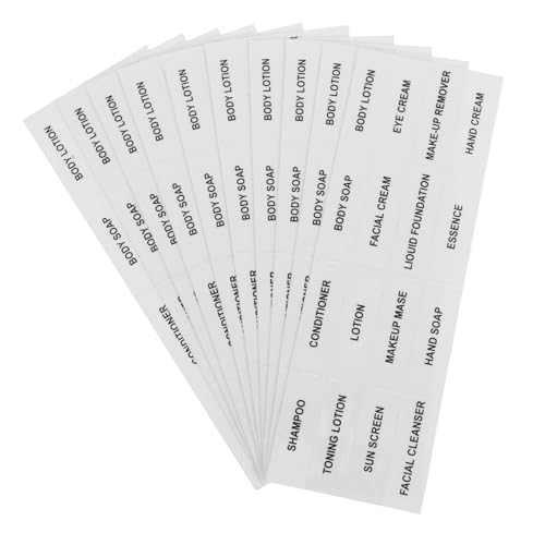 COMNESTBI 10Stücke Kosmetikspender Flaschenaufkleber Selbstklebende Wasserdichte für Hautpflege und Make Up Behälter für Reisen und Organisation von Pflegeprodukten COMNESTBI 10Stücke Kosmetikspender Flaschenaufkleber Selbstklebende Wasserdichte für Hautpflege und Make Up Behälter für Reisen und Organisation von Pflegeprodukten von COMNESTBI