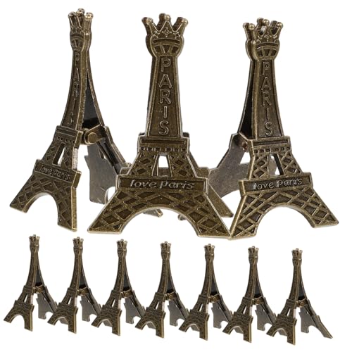 COMNESTBI 10Stücke Vintage Eiffelturm Tischkartenhalter Tischnummernhalter für Hochzeiten Veranstaltungen und Partys Visitenkarten Clips Stilvolle Tischdekoration Stabil von COMNESTBI