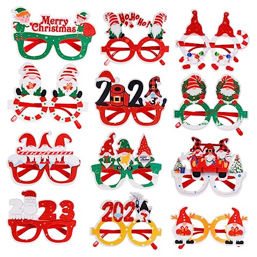 COMNESTBI 12 Stück Teiliges Weihnachtsbrillen aus Filz für Erwachsene und Lustige Fotorequisiten für Weihnachtsfeier und Festliche Partybrillen für Beeindruckende Erinnerungen COMNESTBI 12 Stück Teiliges Weihnachtsbrillen aus Filz für Erwachsene und Lustige Fotorequisiten für Weihnachtsfeier und Festliche Partybrillen für Beeindruckende Erinnerungen von COMNESTBI