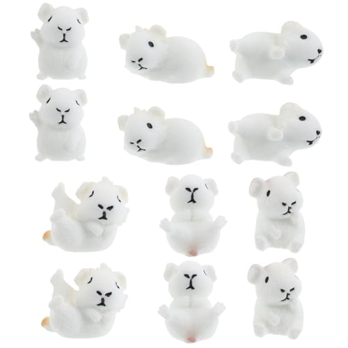 COMNESTBI 12 Süße Mini-meerschweinchen-ornamente, Kuchendekoration, Diy-basteln, Tischdekoration, Heimdekoration Und Feengarten, Weiß COMNESTBI 12 Süße Mini-meerschweinchen-ornamente, Kuchendekoration, Diy-basteln, Tischdekoration, Heimdekoration Und Feengarten, Weiß von COMNESTBI