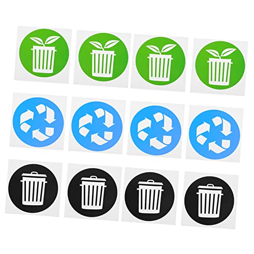 COMNESTBI 12Stücke Selbstklebende Mülleimer Recycling Aufkleber Abfalltrennungsaufkleber für Müllsortierung Langlebig für Zuhause und Büro Einfach Anzubringen COMNESTBI 12Stücke Selbstklebende Mülleimer Recycling Aufkleber Abfalltrennungsaufkleber für Müllsortierung Langlebig für Zuhause und Büro Einfach Anzubringen von COMNESTBI