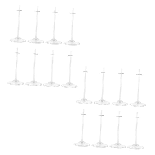 COMNESTBI 16Stücke Teiliges Puppenständer Verstellbare Puppenhalter für Verschiedene Stabiler für Puppen Displays im Kinderzimmer Transparentes Design von COMNESTBI