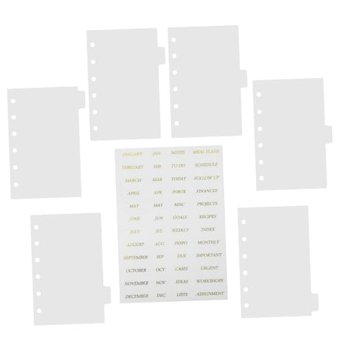 COMNESTBI 1Satz Klarer Trennwand Notizblock für Binder Material Transparente für Effektives Scrapbooking und Organisation für Berichte und Präsentationen von COMNESTBI