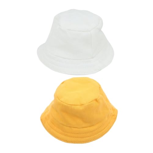 COMNESTBI 2 Stück Puppenkleidungszubehör Deko Zarte Kleine Hüte Austauschbare Puppenhüte Entzückende Hüte Minihüte Zum Basteln Kleine Kappen Puppenzubehör Hut Für Minihauspuppe Polyester von COMNESTBI