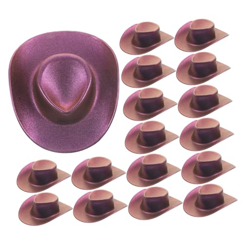 COMNESTBI 20 Stück Mini-Cowboyhut Kuh Cowboy-Hut Cowboyhüte Rand klein partyhüte Dekoration Weihnachten doll Accessories Bärenhut Minihüte zum Basteln Mall-Hut Plastik Violett COMNESTBI 20 Stück Mini-Cowboyhut Kuh Cowboy-Hut Cowboyhüte Rand klein partyhüte Dekoration Weihnachten doll Accessories Bärenhut Minihüte zum Basteln Mall-Hut Plastik Violett von COMNESTBI