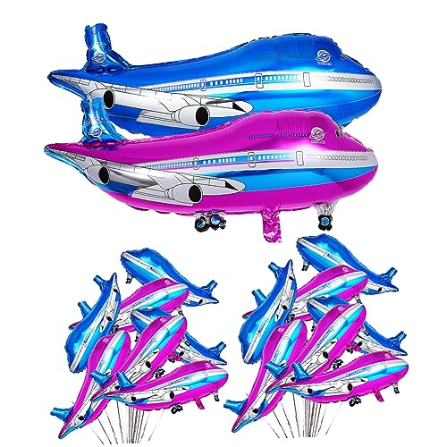 COMNESTBI 20Stücke Flugzeugballons Folienballons für Geburtstagsfeiern Hochzeiten und Partys Blauer und Rosaner Kinderfreundlich und Einfach zu Verwenden COMNESTBI 20Stücke Flugzeugballons Folienballons für Geburtstagsfeiern Hochzeiten und Partys Blauer und Rosaner Kinderfreundlich und Einfach zu Verwenden von COMNESTBI